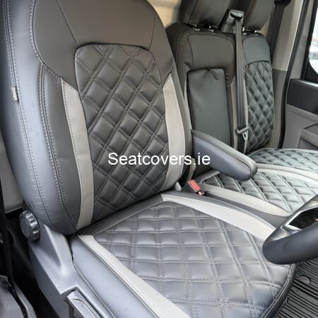 Volkswagen T7 - van - VW T7 3 seater - black and grey quilted vinyl - 2 years warranty - top quality finish